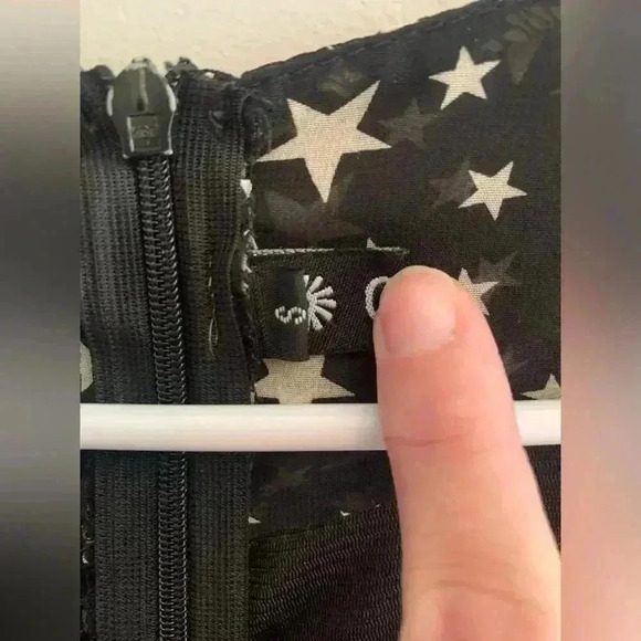 OASAP Black Star Pattern Short Sleeve Maxi Dress,Woman’s Size Small - Picture 4 of 11